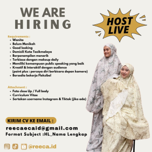 Reeca Buka Lowongan Kerja Untuk Penempatan Tasikmalaya, Cek Persyaratannya disini!