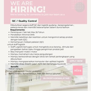Ada 2 Posisi Lowongan Kerja di RERE Official Untuk Lulusan Minimal SMA, Penempatan Tasikmalaya
