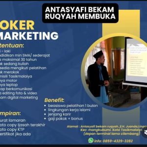 Lowongan Kerja Antasyafi Bekam Ruqyah Tasikmalaya, Pendidikan Minimal SMA Sederajat