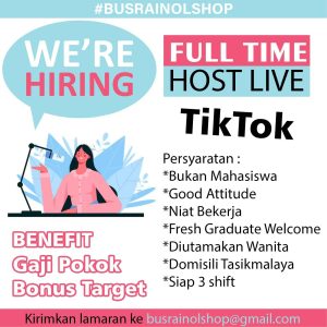 Lowongan Kerja Busrain Olshop Penempatan Tasikmalaya, Terbuka Untuk Lulusan Baru