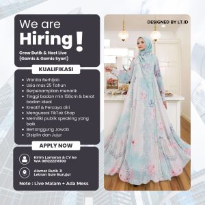 Lowongan Kerja Crew Butik & Host Live Penempatan Tasikmalaya, Cek Selengkapnya disini!