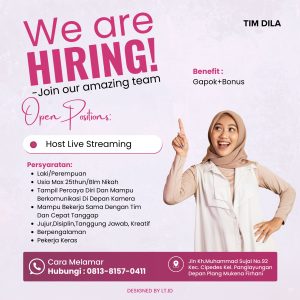Lowongan Kerja Menarik! Kesempatan Bergabung di Tim Dila Untuk Lokasi di Tasikmalaya