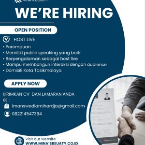 Lowongan Kerja Mina’s Beauty Penempatan Tasikmalaya, Simak Selengkapnya disini