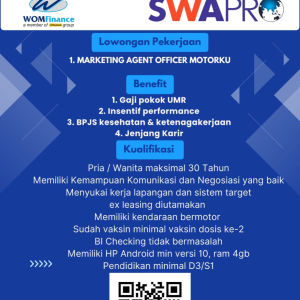 Lowongan Kerja PT. WOM Finance Penempatan Tasikmalaya, Simak Selengkapnya disini!