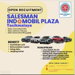 Lowongan Kerja Terbaru di Indomobil Plaza Tasikmalaya Terbuka Untuk Minimal Lulusan SMA/SMK