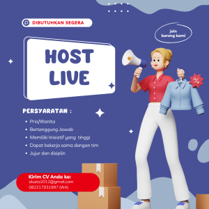 Lowongan Kerja Host Live Terbaru Untuk Penempatan Tasikmalaya