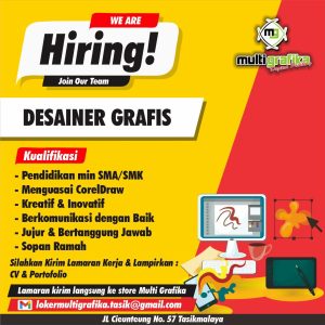 Lowongan Kerja Multi Grafika Digital Printing Tasikmalaya, Minimal Lulusan SMA SMK