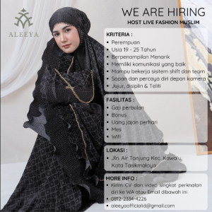 Lowongan Kerja Terbaru di Aleeya Official Penempatan Tasikmalaya