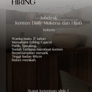 Lowongan Kerja Terbaru di Alifa X Alhasani Penempatan Tasikmalaya, Cek Selengkapnya disini