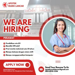 Lowongan Kerja Terbaru di Apotek Rejeki Lancar Untuk Penempatan Tasikmalaya, Cek Syarat Lengkapnya