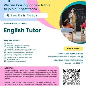 Lowongan Kerja Terbaru di Polyglot Learning Center Tasikmalaya, Deadline 1 Februari 2025