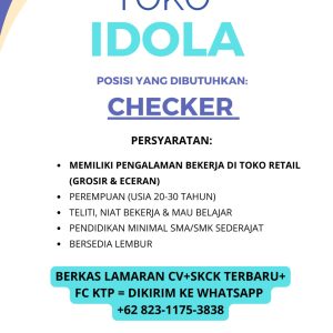 Lowongan Kerja Toko Idola Penempatan Tasikmalaya, Minimal SMA SMK Sederajat