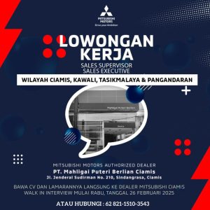 Lowongan Kerja PT. Mahligai Puteri Berlian Ciamis, Ada 2 Posisi Strategis Untuk Minimal Lulusan SMA SMK