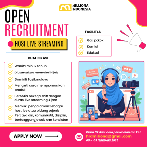 Milliona Buka Lowongan Kerja Terbaru Untuk Penempatan Tasikmalaya, Deadline 09 Februari 2024