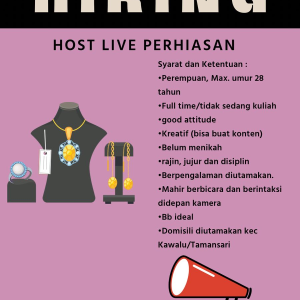 Lowongan Kerja Host Live Streaming Penempatan Tasikmalaya, Cek Syarat Lengkapnya