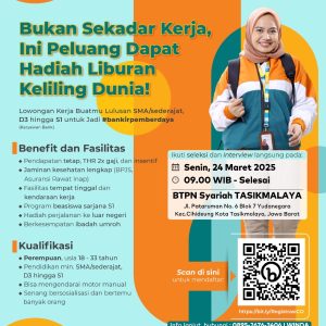 BTPN Syariah Buka Lowongan Kerja Terbaru Terbaru Untuk Penempatan Tasikmalaya