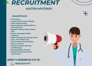 Lowongan Kerja Asisten Apoteker Penempatan Tasikmalaya, Terbuka bagi Lulusan SMK