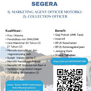 Lowongan Kerja Terbaru di PT. WOM Finance Untuk Penempatan Tasikmalaya, Minimal SMA SMK