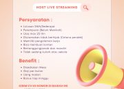 Lowongan Kerja Host Live Streaming di Tasikmalaya, Lulusan SMA SMK Merapat!