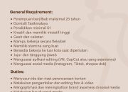 Lowongan Kerja Terbaru Sebagai Social Media Specialist & Content Creator di Tasikmalaya