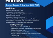 Peluang Karier sebagai Content Creator & Host Live di Tasikmalaya, Minimal Lulusan SMA SMK
