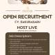 Lowongan Pekerjaan: Host Live di CV. Sakurabaru Tasikmalaya
