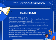 Lowongan Kerja Staf Sarana AkademikYayasan Bakti Tunas Husada