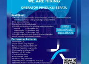 Lowongan kerja Industri Manufaktur Lowongan Operator Produksi Sepatu di PT. Changshin Reksa Jaya Garut