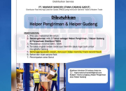 Lowongan Kerja Garut – Helper Pengiriman & Helper Gudang PT. Makmur Mandiri Utama (Cabang Garut)