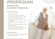 Lowongan Kerja Marketing (Content Creator) Penempatan Tasikmalaya