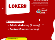Lowongan Kerja Admin Marketing & Content Creator Santri Merancang di Tasikmalaya