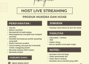 Lowongan Kerja Host Live Streaming Mukena dan Hijab di Tasikmalaya
