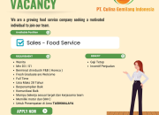 Lowongan Kerja Sales – Food Service di PT Culina Gemilang Indonesia, Tasikmalaya
