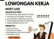 Lowongan Kerja Host Live di CV. Zafran, Tasikmalaya (Ada Mess)