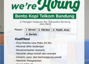 Lowongan Kerja Bento Kopi Telkom Bandung: Server, Barista, Kitchen, dan Public Area