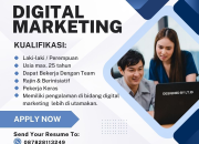 Lowongan Kerja Digital Marketing di Online Shop Tamansari