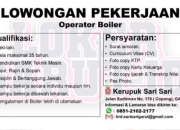 Lowongan Kerja Operator Boiler di Kerupuk Sari Sari Garut