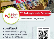 Lowongan Kerja Administrasi Pengiriman di PT Bahagia Indo Persada Tangerang (Gaji s.d. Rp 5.500.000)
