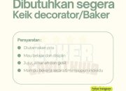 Lowongan Kerja Keik Decorator / Baker di Roemah Keik Garut