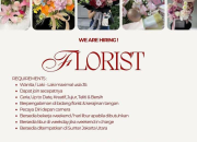 Lowongan Kerja Florist Berpengalaman di Sunter Jakarta Utara (Pria/Wanita)