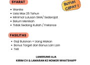 Lowongan Kerja Admin Marketing Online AL SERAMBI (Gaji Bulanan + Uang Makan) di Sambongjaya, Tasikmalaya 2025
