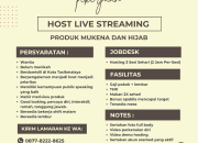 Lowongan Kerja Host Live Streaming Produk Mukena & Hijab di Alhasani Syar’i Fashion Tasikmalaya
