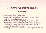 Loker Host Live Freelance Kartini’s Label Terbaru 2025 – Kirim CV Sekarang!