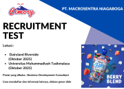 Lowongan Kerja Business Development Consultant (BDC) Cimory (PT. Macrosentra Niagaboga) | Karir Fresh Graduate 2025
