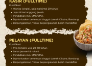 Loker Kasir dan Pelayan Full Time Bakmi Pelita Cikutra Bandung (SMA/SMK)