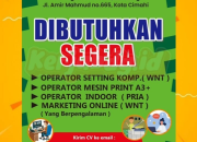 Loker Operator Setting, Mesin Print, dan Marketing Online di Bandung – Cimahi