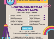 Lowongan Kerja Talent Live Stream PT. BERKARYA DIGITAL SUKSES MAKMUR 2025 di Bandung