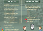 Lowongan Kerja Terbaru Garment 2025: Host Live, Operator Jahit, dan Mekanik Mesin Produksi di PT. Putra Delatex Mandiri Tasikmalaya
