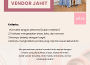 Lowongan Kerja Vendor Jahit Rere Official 2025: Peluang Kerjasama Konveksi Tangan Pertama