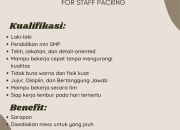 Loker Staff Packing di Tasikmalaya (Area Kawalu) – Karir Terbaru 2025